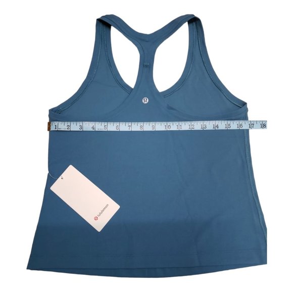 Lululemon Women's Capture Blue Cool Racerback Short Tank Top Nulu - Picture 5 of 6
